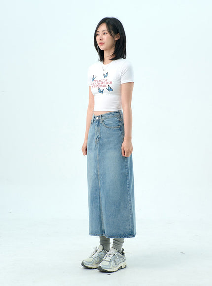 Butterfly Cropped Tee OY318