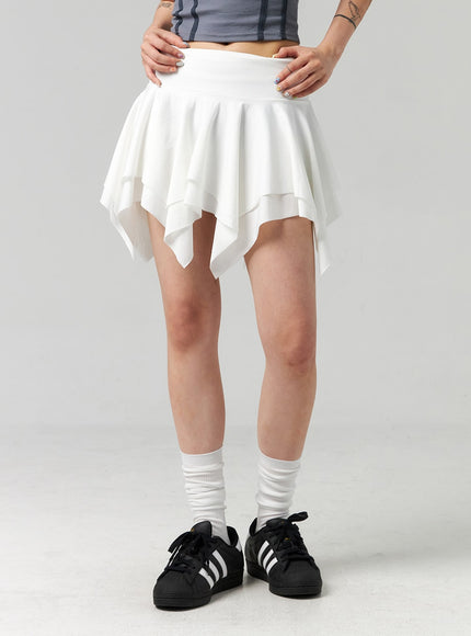 layered-ruffle-mini-skirt-cl324