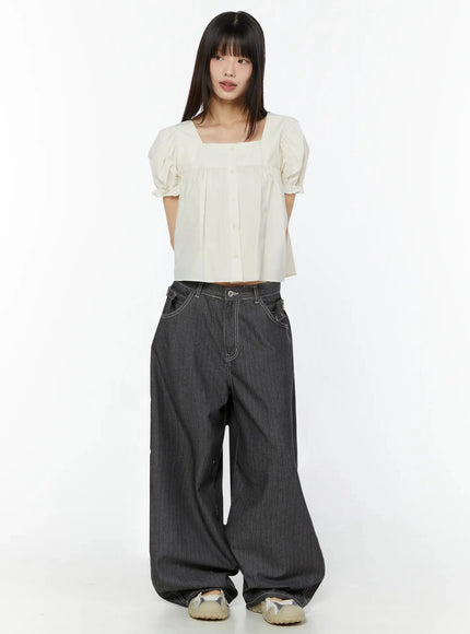 square-neck-puff-sleeve-blouse-iu518