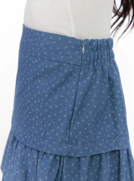 floral-pattern-flare-mini-skirt-cm527