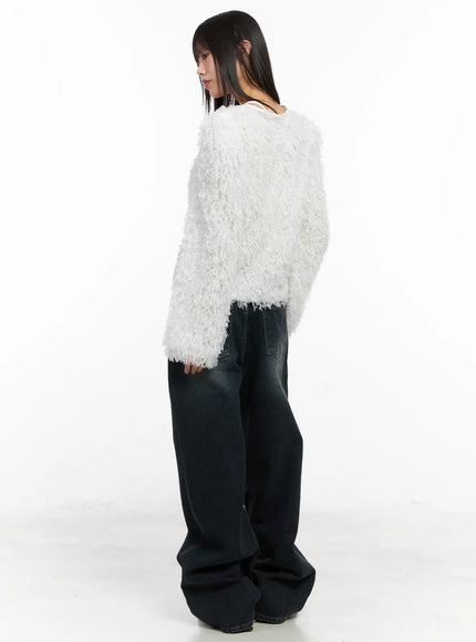 faux-fur-ribbon-cardigan-cn511