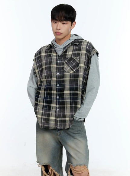 mens-distressed-plaid-shirt-vest-il517