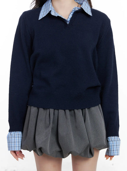 contrast-collar-knit-sweater-cj527