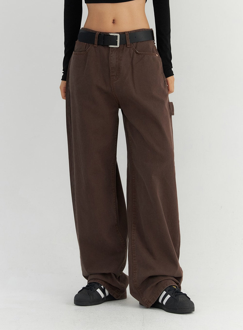 cotton-wide-pants-co306 / Brown