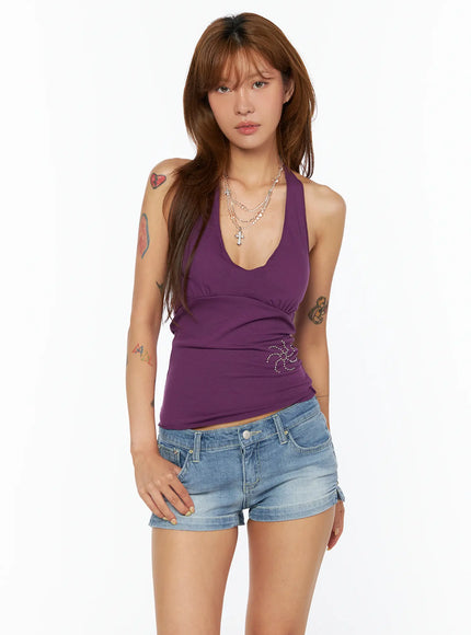 studded-halter-neck-sleeveless-top-cu517