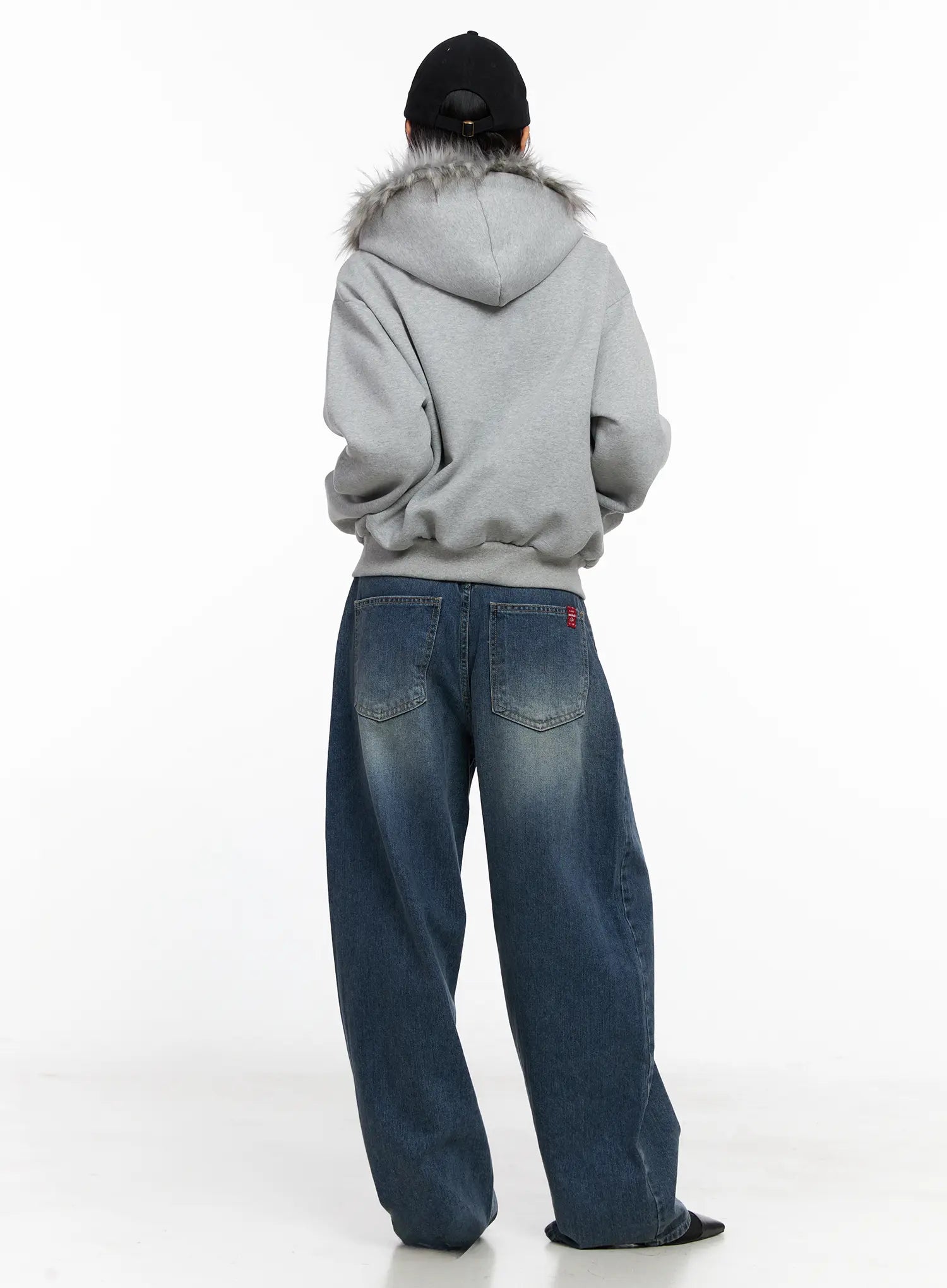 Oversized Fur Zip-Up Hoodie CO529 - Acubi style | LEWKIN