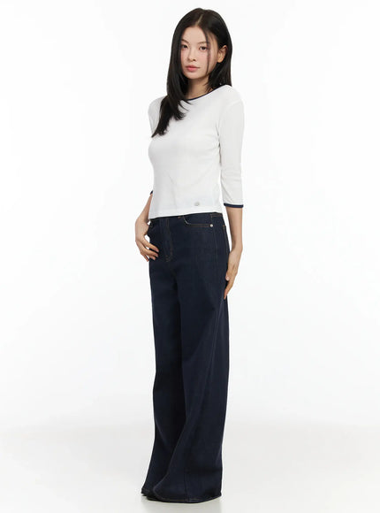 two-color-quarter-sleeve-top-im524