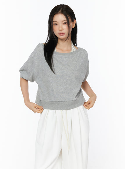 stripe-halter-neck-short-sleeve-set-iu516