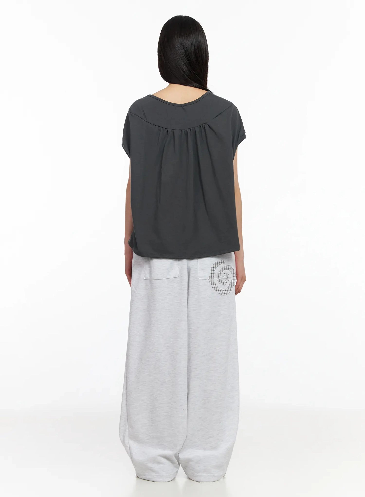 plaid-spiral-detail-sweatpants-ia523