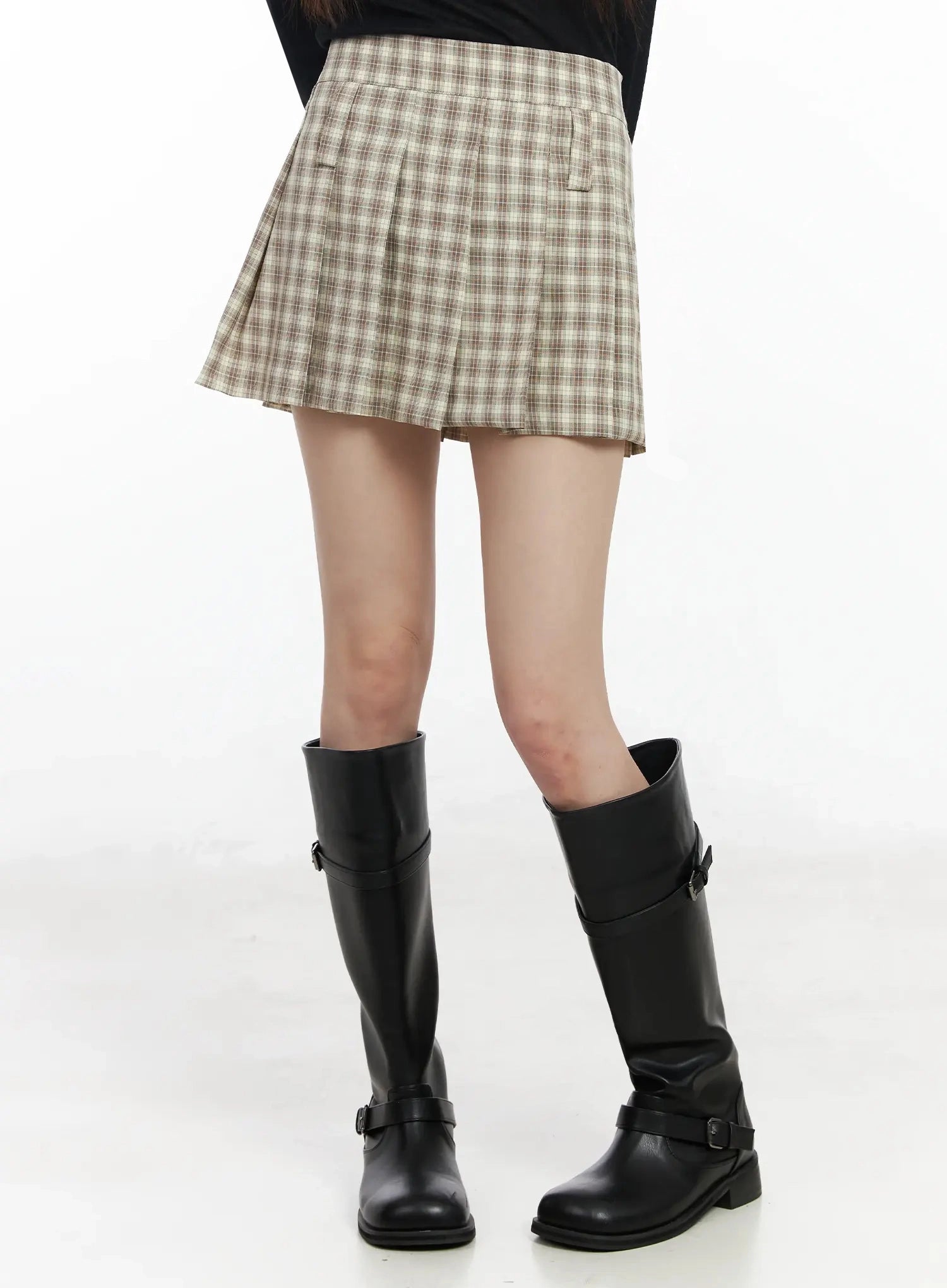 checkered-pleated-skirt-im530