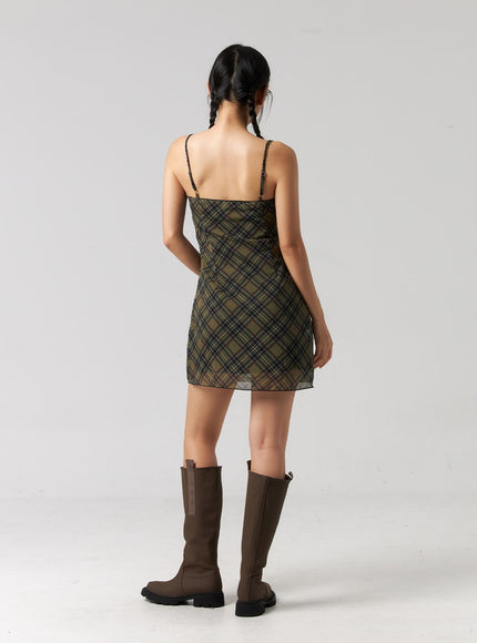 checkered-camisole-mini-dress-cg321