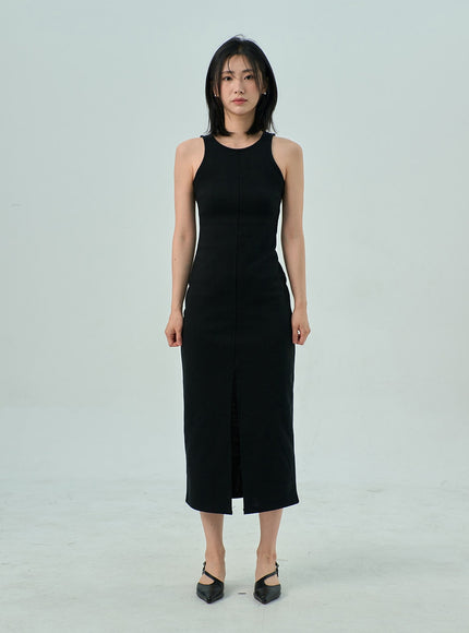 Slit Sleeveless Maxi Dress OY310