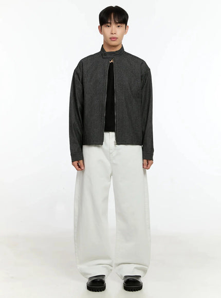 mens-striped-denim-band-collar-jacket-in525