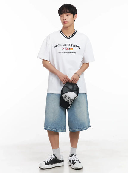 mens-v-neck-two-tone-tee-iu518