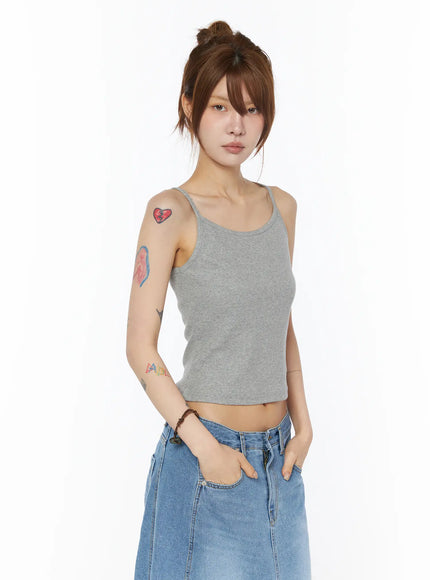 essential-ribbed-tank-top-cy528 / Gray