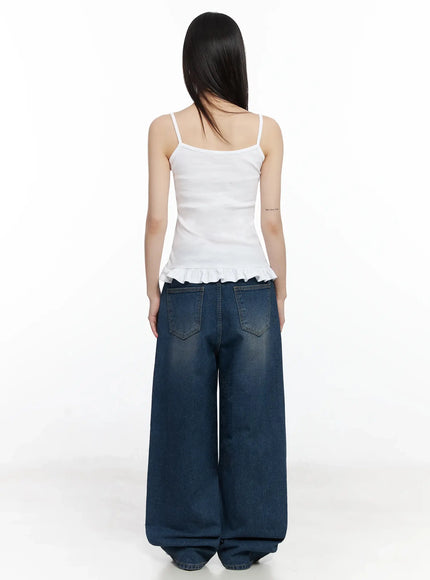 frill-hem-cami-top-f517