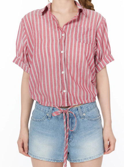 striped-tie-front-short-sleeve-shirt-cy505