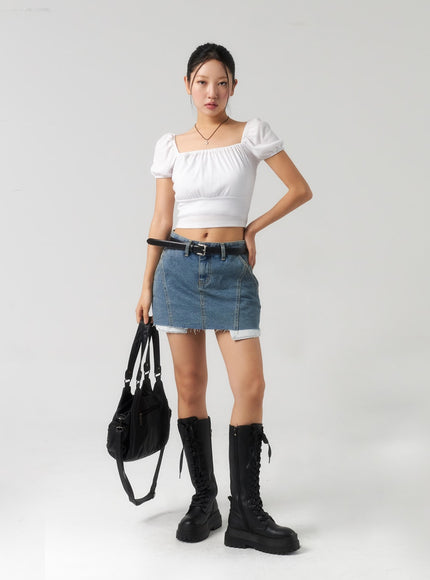 ripped-hem-denim-mini-skirt-cu326