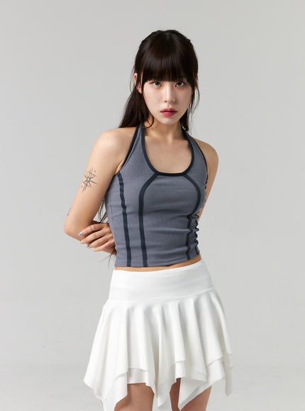 halter-neck-stripe-top-cl324