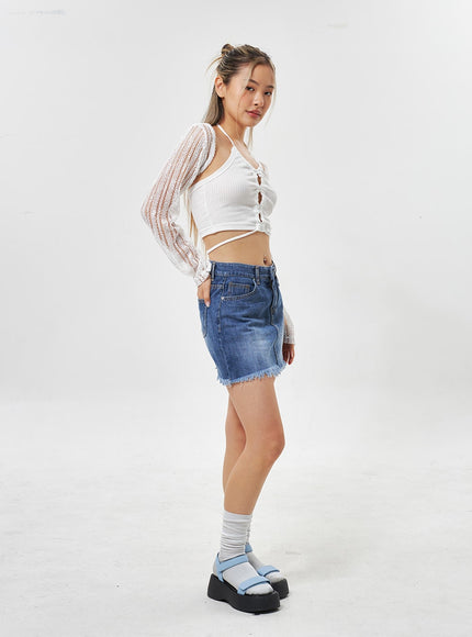 ripped-hem-denim-mini-skirt-cu301