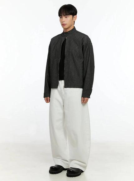 mens-striped-denim-band-collar-jacket-in525