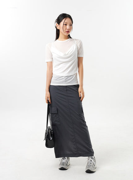 nylon-cargo-maxi-skirt-cu308