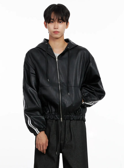 mens-faux-leather-track-hooded-jacket-io517