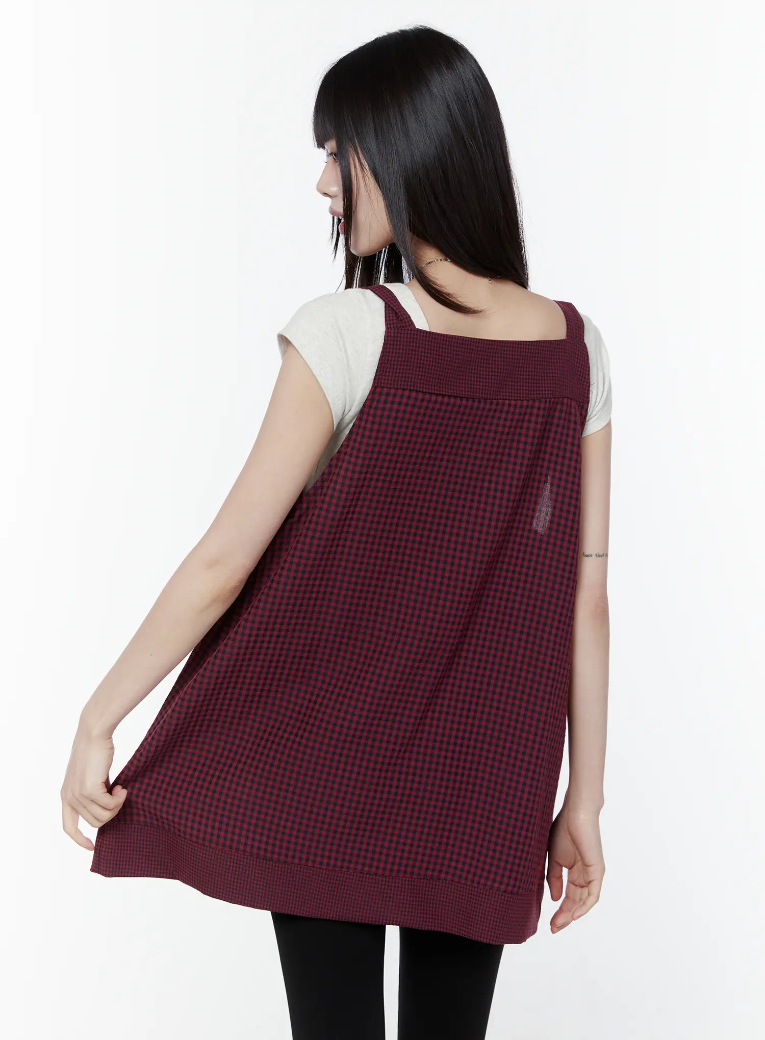 button-accent-plaid-mini-dress-cu508
