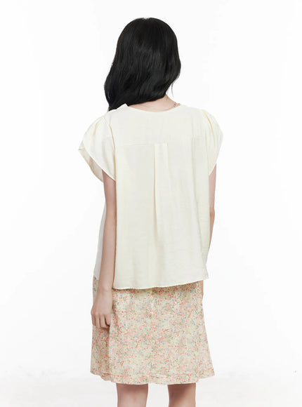 bow-tie-short-sleeve-blouse-ca509