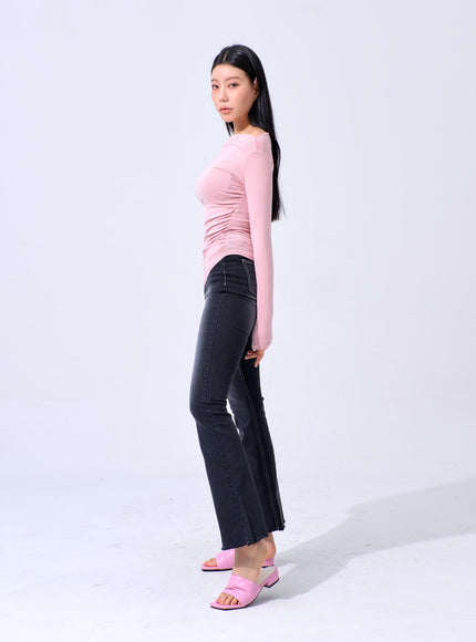 Off-Shoulder Knit Top IA324