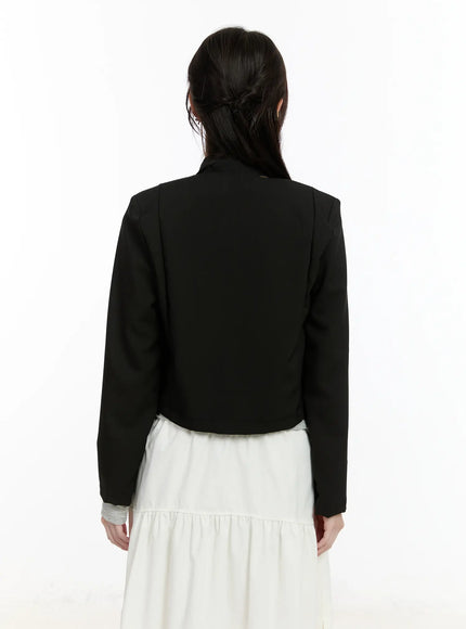 chic-u-neck-crop-jacket-with-scarf-cm505