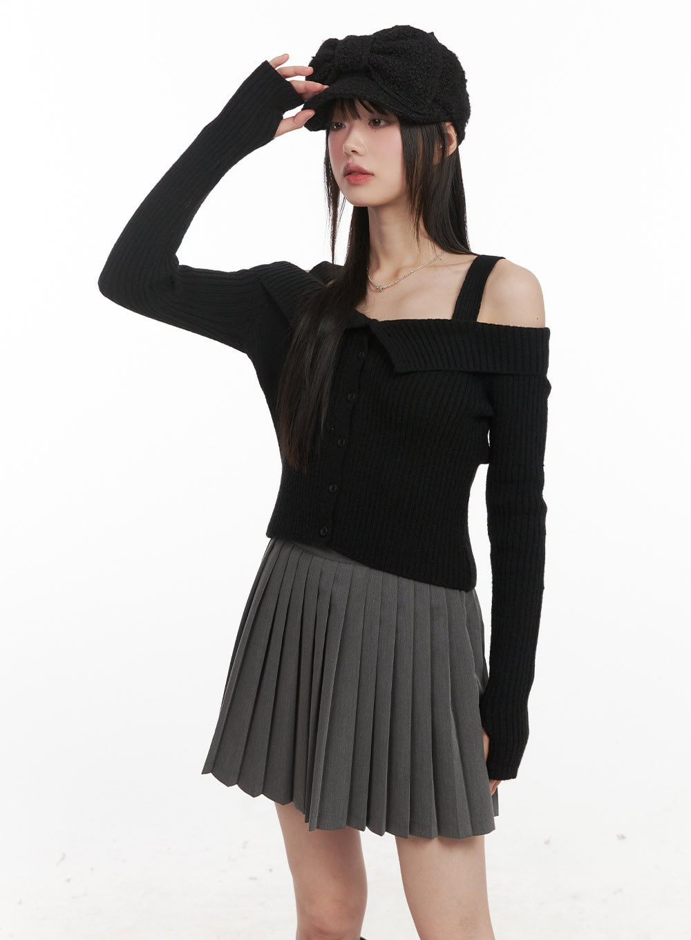 ribbed-button-down-off-shoulder-sweater-cj528