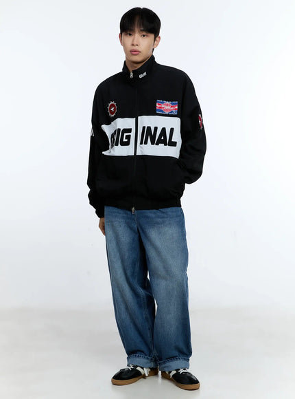 mens-original-graphic-windbreaker-jacket-ig515 / Black