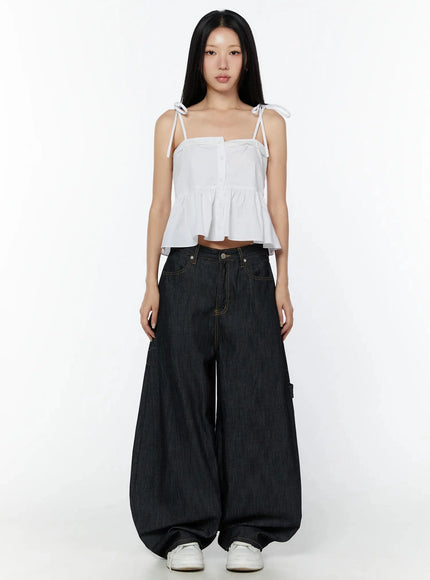 lace-trim-ruffle-blouse-iy526