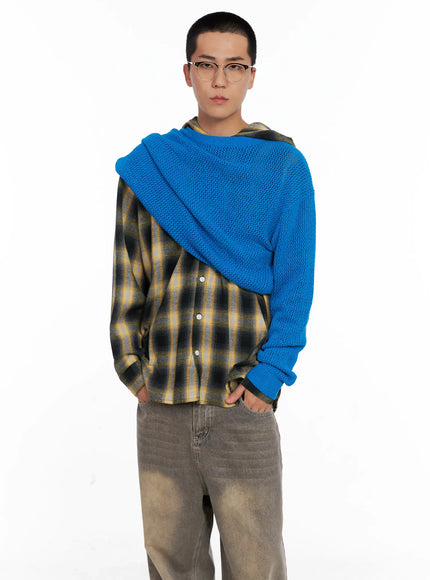 mens-plaid-flannel-hooded-shirt-ig529