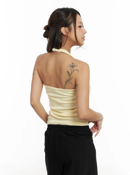 side-button-polka-dot-halter-top-cm525