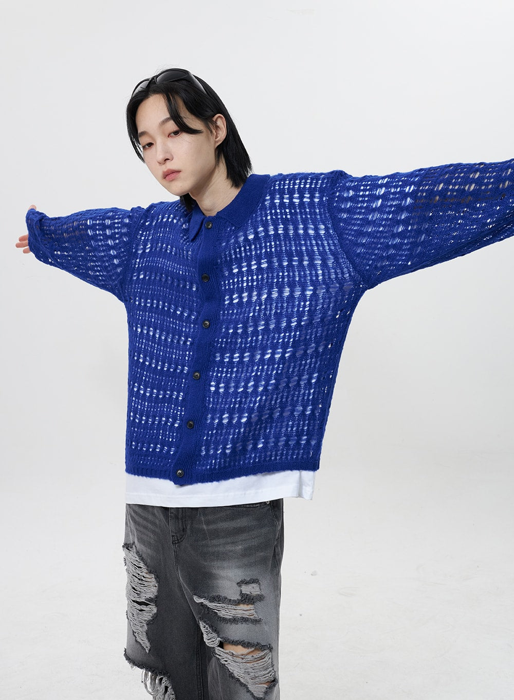 Mesh Cardigan Unisex CY322