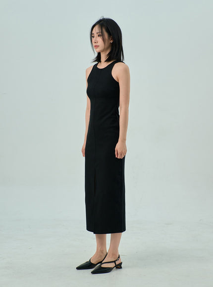 Slit Sleeveless Maxi Dress OY310