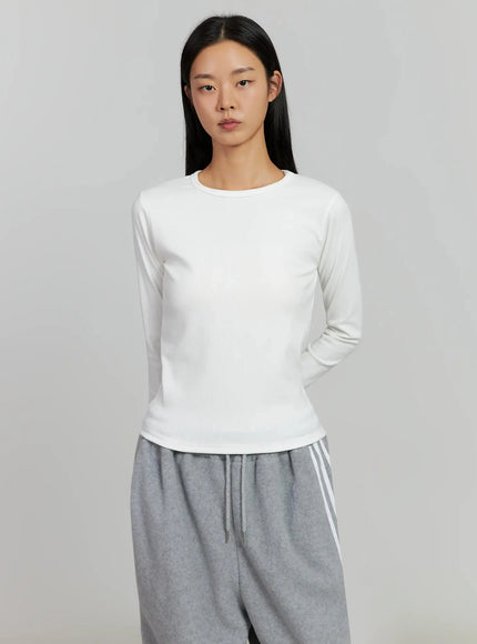 button-sleeve-ribbed-top-ij505