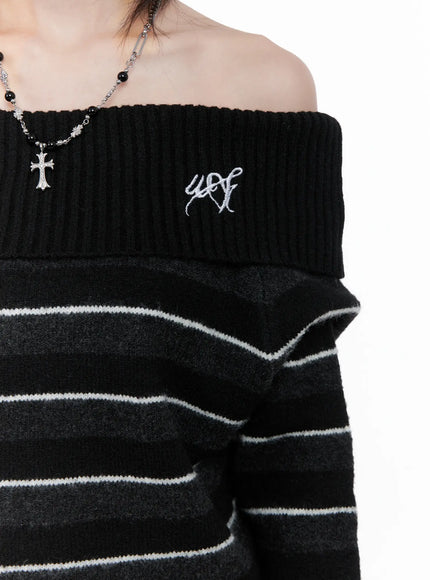 striped-off-shoulder-sweater-and-shorts-set-cs529