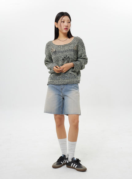 Ripped Sweater IY312