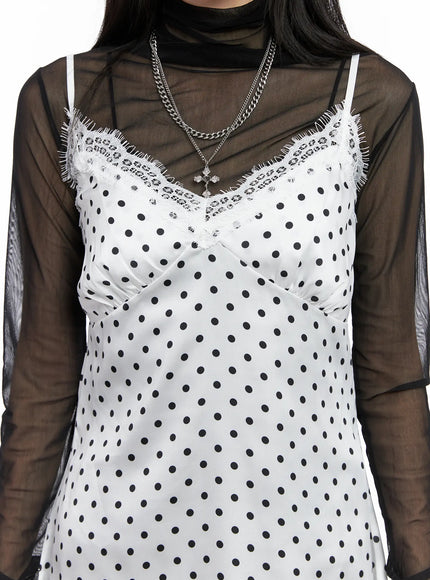 polka-dot-satin-lace-mini-dress-cg525