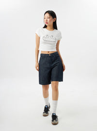 Cropped Bunny Tee CY315