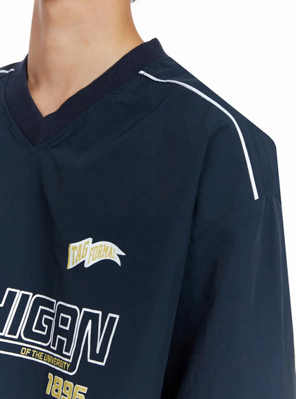 mens-v-neck-lettering-windbreak-pullover-io517