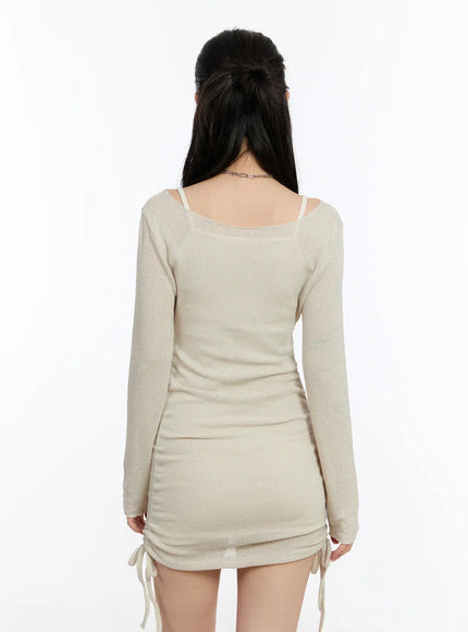 string bodycon dress Bodycon Dress Cut Out Black Mini Dress Fancy Free String Tie Cut-Out Waist Mini Dress
