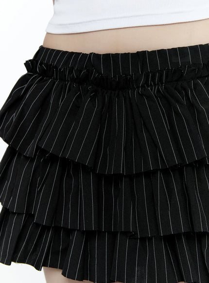 tiered-stripe-mini-skirt-cg507