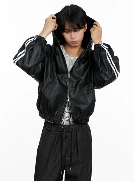mens-faux-leather-track-hooded-jacket-io517