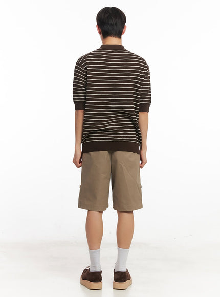 mens-roll-up-cotton-shorts-dark-beige-ia518