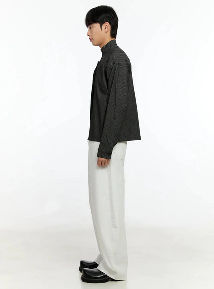 mens-striped-denim-band-collar-jacket-in525