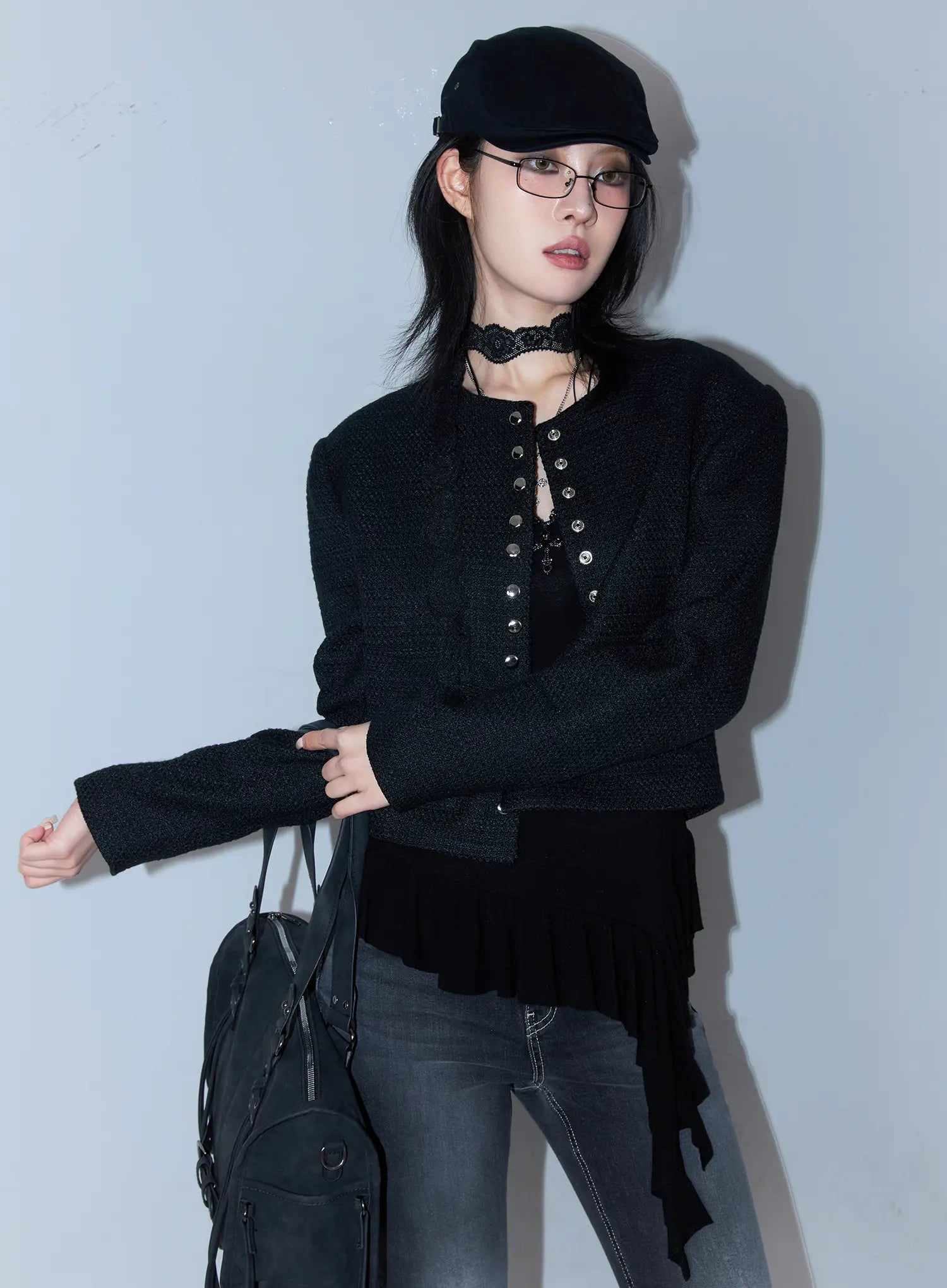 tweed-snap-button-jacket-cd1202